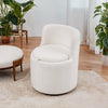 360° Swivel Chair Upholstered Sherpa Fleece Tub Armchair with Seating Storage UK