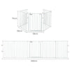 5 Panel Fireplace Fence Baby Pet Safety Gate Playpen Adjustable Room Divider
