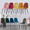 2/4/6 Dining Chairs Set Velvet Faux Suede Leather Padded Seat Metal Leg Grey New