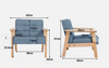 Blue MINI Single Children’s Sofa with Fabric Upholstery kids chair 3-5-30/31