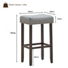 Set of 2 Saddle Bar Stools Backless Counter Stool W/ Upholstered Sponge Cushion