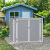 Plastic Garden Storage Shed With Plastic Floor House Tool Shed 139 x 70x 104cm