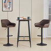 2x Bar Stools Breakfast Comfortable Swivel Gas Lift Kitchen Stool Leather Chairs