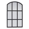 Extra Large Arched Wall Mirror Sticker Black Wooden Framed Window Style Mirror