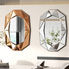 Large Edged Wall Mirror Wide Beveled Statement Accent Vanity Mirror HD Art Decor