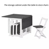 Dining Table and 4 Chairs Set Folding Drop Leaf Butterfly Kitchen DS16 Grey