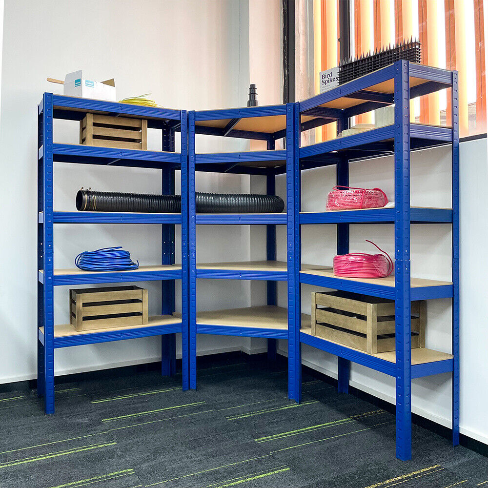 Garage Racking Corner Shelving Unit Boltless Heavy Duty Metal Shelf Sh ...