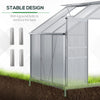 6 x 4ft Lean to Polycarbonate Greenhouse for Garden w/ Adjustable Roof Vent