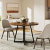 Round Dining Table for 2, 31.5" Industrial Kitchen Dinner Table with Metal Base
