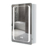Illuminated Bathroom Mirror Cabinet With LED Light Clock Touch Sensor Wall-Mount