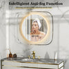 LUVODI LED Bathroom Mirror with Clear Glass Frame Backlit Defog Dimmable Mirrors