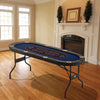 VEVOR 8 Player Oval Foldable Poker Table Casino Blackjack Texa Holdem Table 72"
