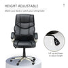 Executive Computer Office Desk Chair High Back Faux Leather Swivel Chair Black
