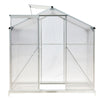 Greenhouse Garden Shed Polycarbonate Walk-In Aluminium Grow House Slid Door Base