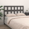 Bed Headboard Grey 165.5x4x100 Solid Wood Pine N6Q8