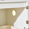 White Cat Litter Box Enclosure, Hidden Litter Box Furniture,4 Drawers,W/LED