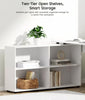 L-shaped Corner Computer Desk Table 4 Storage Shelves Home Office Workstation