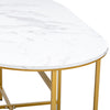 Dining Table and Chairs Set 6 Stools Kitchen Table with Metal Frame Space Saving