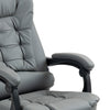 HOMCOM Executive Office Chair PU Leather Swivel Chair with Footrest Grey