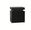 High Gloss Front Nightstand With Top Storage - Bedside Table With 2 Drawers