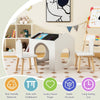 Kids Table and Chair Set Children Wooden Children Activity Desk W/ Chalkboards