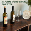 Rengue Liquor Cabinet Industrial Wine Bar Cabinet for Liquor and Glass for Home