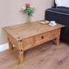 Corona Coffee Table Mexican Solid Pine 1 Drawer Livingroom by