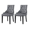 1/2/4/6 Dining Chairs Armchair High Back Linen/Velvet Upholstered Wood Legs Home