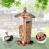 2-in-1 Outdoor Hanging Bird Feeder Weatherproof Wild Bird Feeder Garden Decor