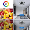 84W Dimmable LED Ceiling Light Flower Modern Chandelier Living Room Remote φ82cm