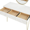 Dressing Table Vanity Set w/ Mirror Stool Drawer Make up Desk Bedroom Furniture
