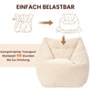 Bean Bag Chair with Footstool Charcoal Grey Large Bean Bags Adult Bean Bag Sofa
