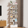Tall Bookcase Shelf Free Standing Storage Shelving Units Open Wood Bookshelf