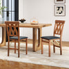 Folding Wooden Dining Chair Set of 2 Kitchen Armless Chairs Walnut