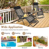 Set of 2 Zero Gravity Chairs Rattan Folding Sun Lounger Reclining Chair W/Pillow