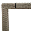 Poly Rattan Garden Table 90x90x75 with Tempered Glass - Grey, H6C5