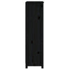 CIADAZ Book Cabinet Black 50x35x125.5 Solid Wood Pine, Bookcase, Book G7M5