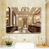 Frameless Bevelled Glass Frame Rectangle Bathroom Mirror Wall Mounted/Glue Paste