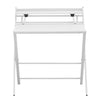White Compact Foldable 2-Tier Workstation PC Computer Laptop Desk Table Shelf