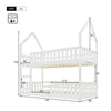 Kids Bunk Beds Wooden Single Size Bed Treehouse Bed Pine Wood Bed Frame White