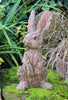 Garden Ornament Rabbit Hare Sculpture indoor outdoor Wood Effect 38cm