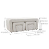 5pcs Teddy Velvet Upholstered Fabric Ottoman Large Bench Bed End Window Seat Set