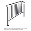 Iron Handrail Picket 4 or 5 Steps Stair Railing Hand Rail for Outdoor Garden UK