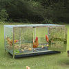 Stainless Steel Chicken Coop Poultry Duck Cage Rabbit Bird Cage House with Cover