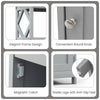 74CM Bathroom Cabinet Floor Storage Cabinet Organizer Narrow Side Cabinet Grey