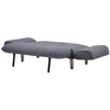 Recliner Sleeper Small Sofa Bed Compact Loveseat Couch with Wood Legs Light Grey