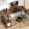 Flamaker Office Desk L Shaped Corner Desk Gaming Desk Home w/ Storage Shelves