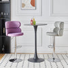 Set of 2/4/6 Velvet Bar Stools for Breakfast Kitchen Comtemporary Barstool Chair