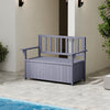 2 Seater Wooden Garden Bench With Storage Compartment Seating Bench Box Chest