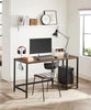 Computer Desk Study Table with 2/4 Tier Bookshelf and Power Outlet Laptop Table